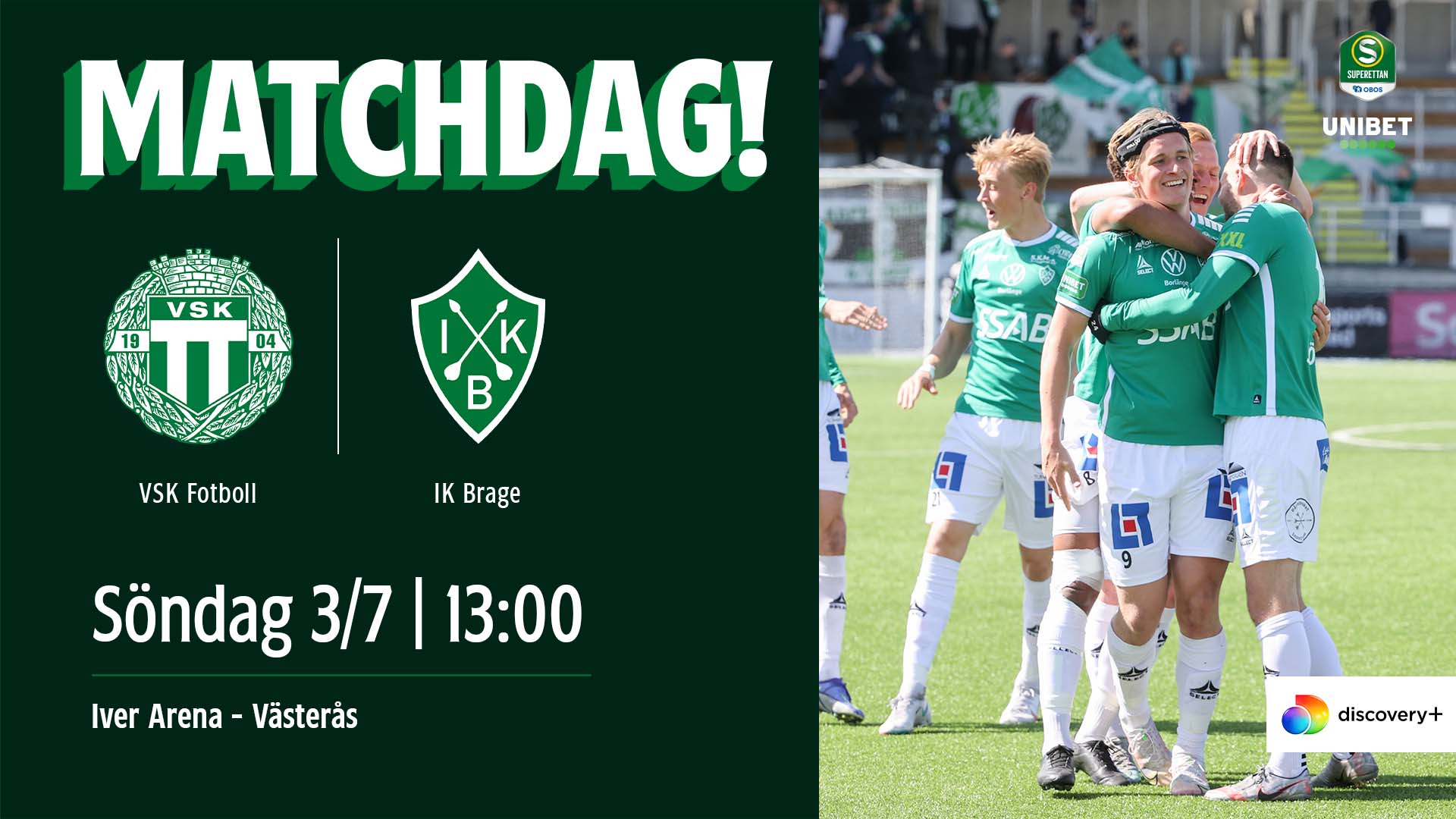 Matchdag: VSK Fotboll - IK Brage