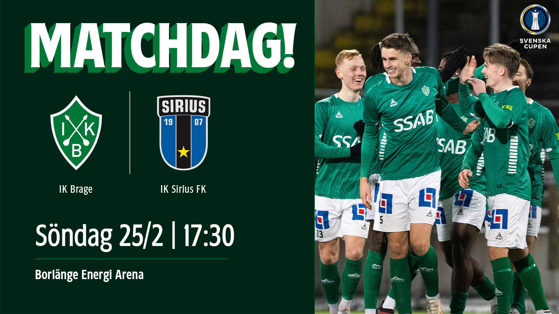 Matchdag: IK Brage - IK Sirius FK